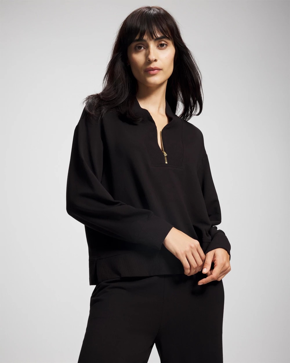 Ultrasoft Fleece Quarter Zip Sweatshirt | Soma